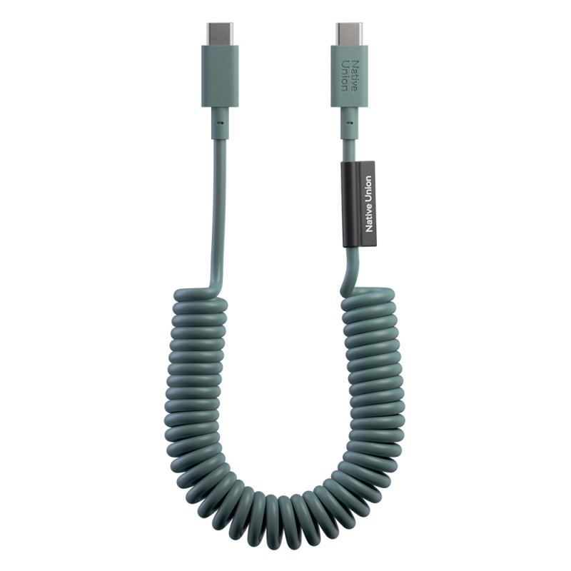 Native Union POP Serisi Type-C to Type-C Spiralli Şarj Kablosu 60W 1.2M - 1