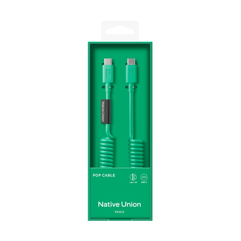 Native Union POP Serisi Type-C to Type-C Spiralli Şarj Kablosu 60W 1.2M - 19