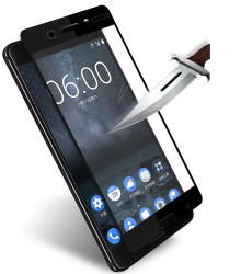 Nokia 6 Zore Ekranı Tam Kaplayan Düz Cam Koruyucu - 2