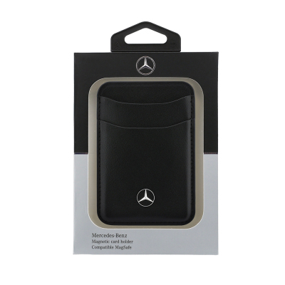 Officially Licensed Mercedes-Benz New Generation Leather Magnetic Card Holder with Metal Logo and 2 Slots - 6