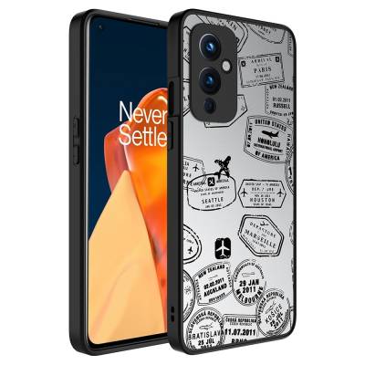 One Plus 9 Case Mirror Patterned Camera Protected Glossy Zore Mirror Cover - 5