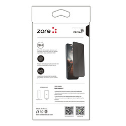 Oppo A12 Zore New 5D Privacy Tempered Screen Protector - 7