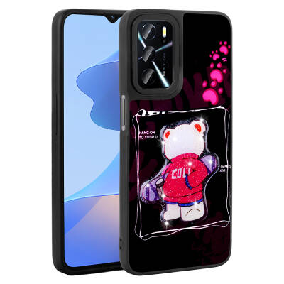 Oppo A16 Case Shining Embossed Zore Amas Silicone Cover with Iconic Figure - 1