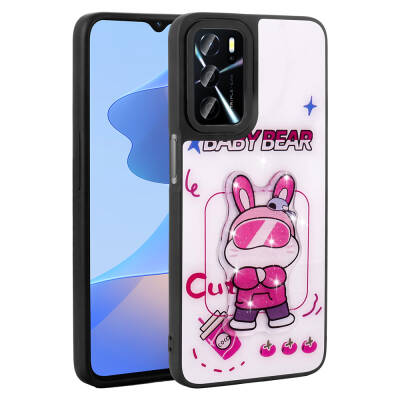 Oppo A16 Case Shining Embossed Zore Amas Silicone Cover with Iconic Figure - 6