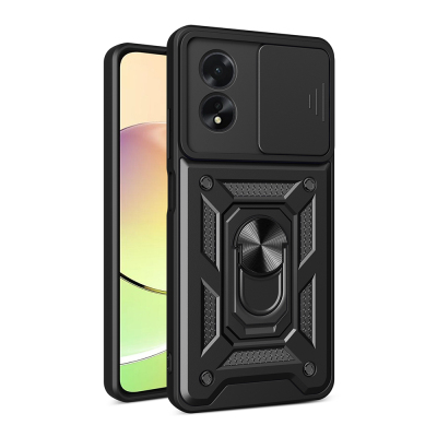 Oppo A38 Case with Magnetic Stand Camera Protection Zore Sliding Vega Cover - 1