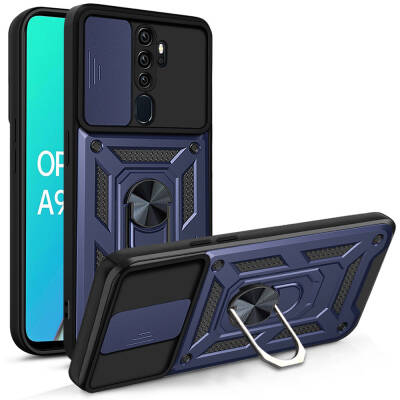 Oppo A5 2020 Case Magnetic Stand Camera Protector Zore Sliding Vega Cover - 8