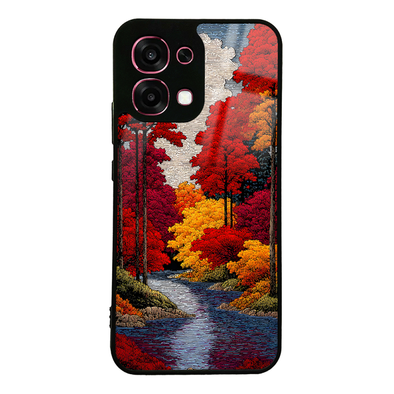 Oppo A6 Pro Case with Camera Protection, Patterned Zore Lusi Cover - 1