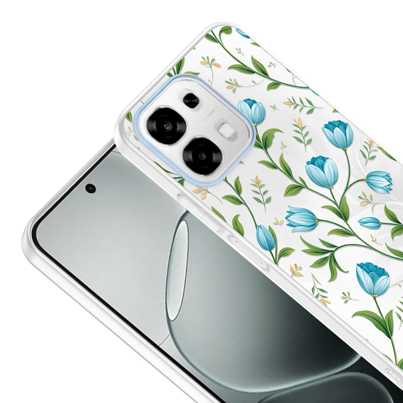 Oppo A6 Pro Case with Camera Protector, Patterned Zore Clip Cover - 9