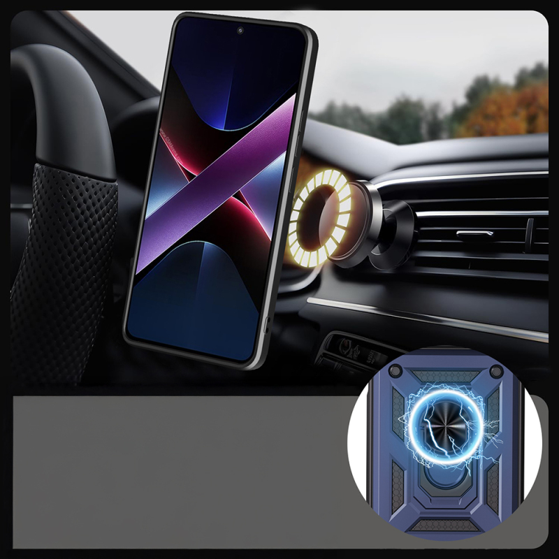 Oppo A6 Pro Case with Magnetic Stand and Camera Protection Zore Sliding Vega Cover - 8