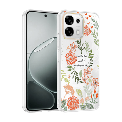 Oppo A6 Pro Kılıf Kamera Korumalı Desenli Zore Klip Kapak - 4