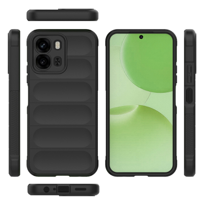 Oppo A6X Kılıf Esnek TPU Oyuklu Arka Yüzey Tasarımlı Zore Etnik Silikon Kapak - 18