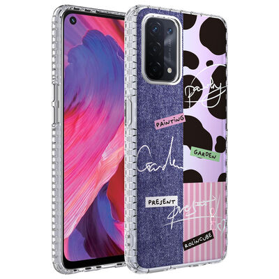Oppo A74 4G Case Airbag Edge Colorful Patterned Silicone Zore Elegans Cover - 6