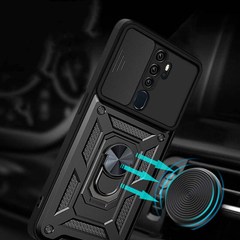 Oppo A9 2020 Case Magnetic Stand Camera Protector Zore Sliding Vega Cover - 4