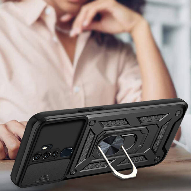 Oppo A9 2020 Case Magnetic Stand Camera Protector Zore Sliding Vega Cover - 5