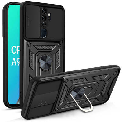 Oppo A9 2020 Case Magnetic Stand Camera Protector Zore Sliding Vega Cover - 8