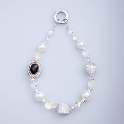 Picocici Diamond Stone Oval Pearl Phone Bracelet - 1