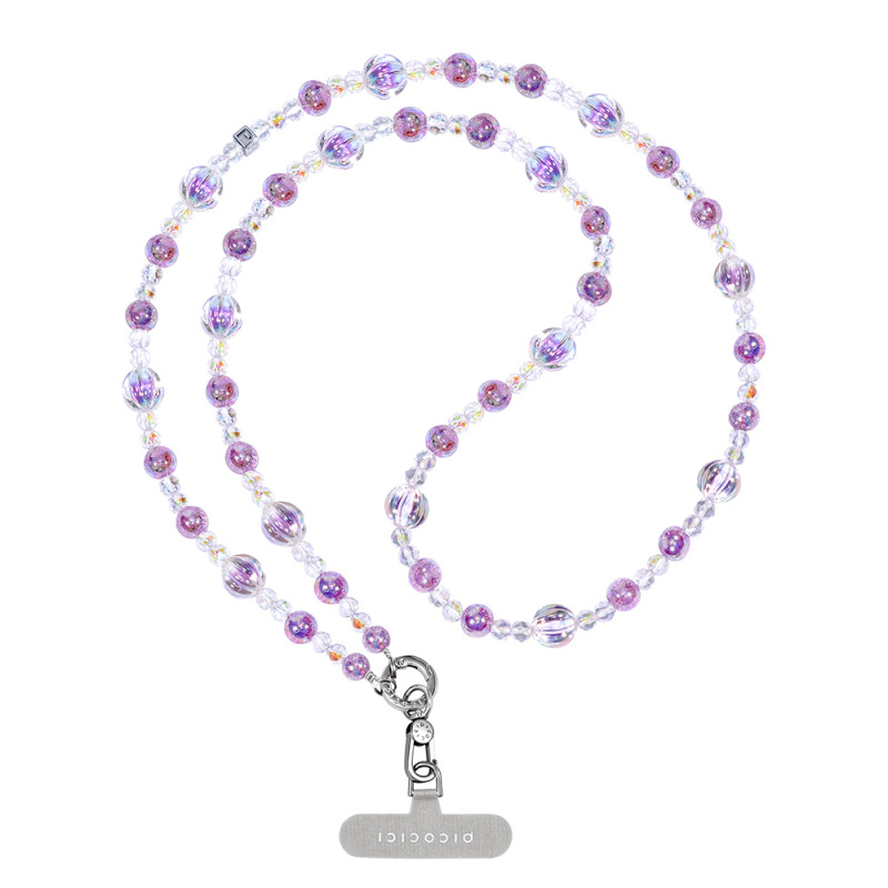 Picocici Lilac Stone Electroplated Watermelon Phone Neck Strap Lanyard - 1