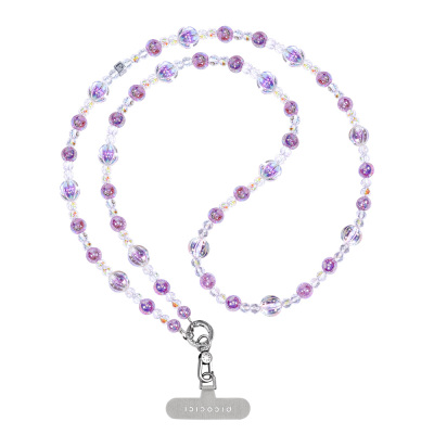 Picocici Lilac Stone Electroplated Watermelon Phone Neck Strap Lanyard - 2