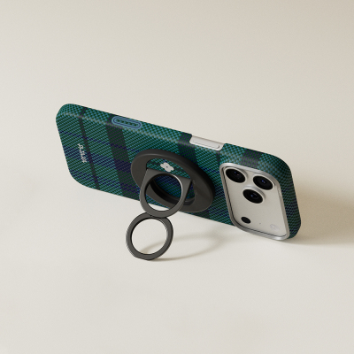 Pitaka Aramid Fiber Flora in Grid Serisi MagEZ Grip 3 Magnetik Ring Stand Telefon Tutucu - 2