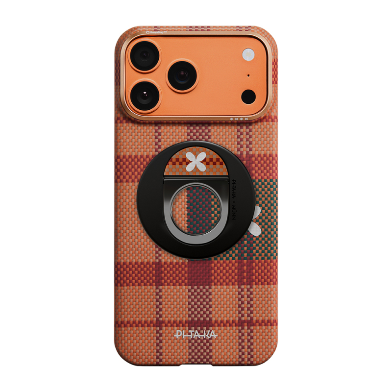 Pitaka Aramid Fiber Flora in Grid Serisi MagEZ Grip 3 Magnetik Ring Stand Telefon Tutucu - 9