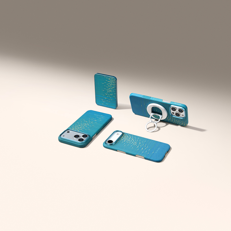 Pitaka Aramid Fiber Glints of Gold Serisi MagEZ Grip 3 Magnetik Ring Stand Telefon Tutucu - 9