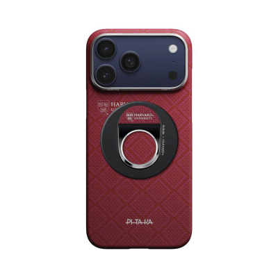 Pitaka Aramid Fiber Harvard Crimson Series MagEZ Grip 3 Magnetic Ring Stand Phone Holder - 4