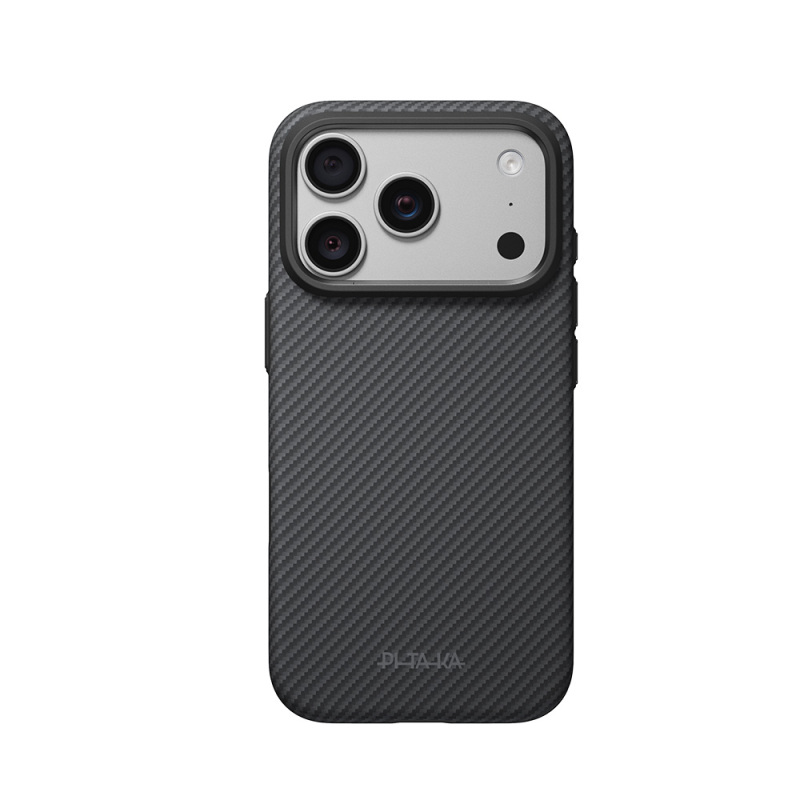 Pitaka Military-Grade Classic Series Case for Apple iPhone 18 Pro – Aramid Carbon Fiber with MagSafe Charging – New Logo Black-Grey Twill Finish - 12