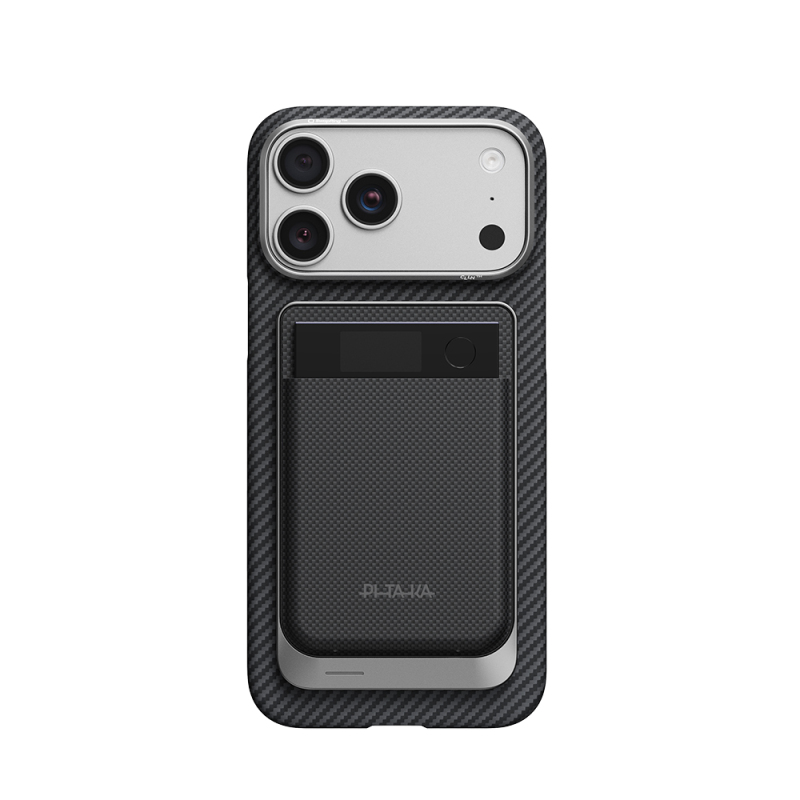 Pitaka Plaud Note Compatible Black Gray Series MagMod Card Holder and Charging Kit - 3