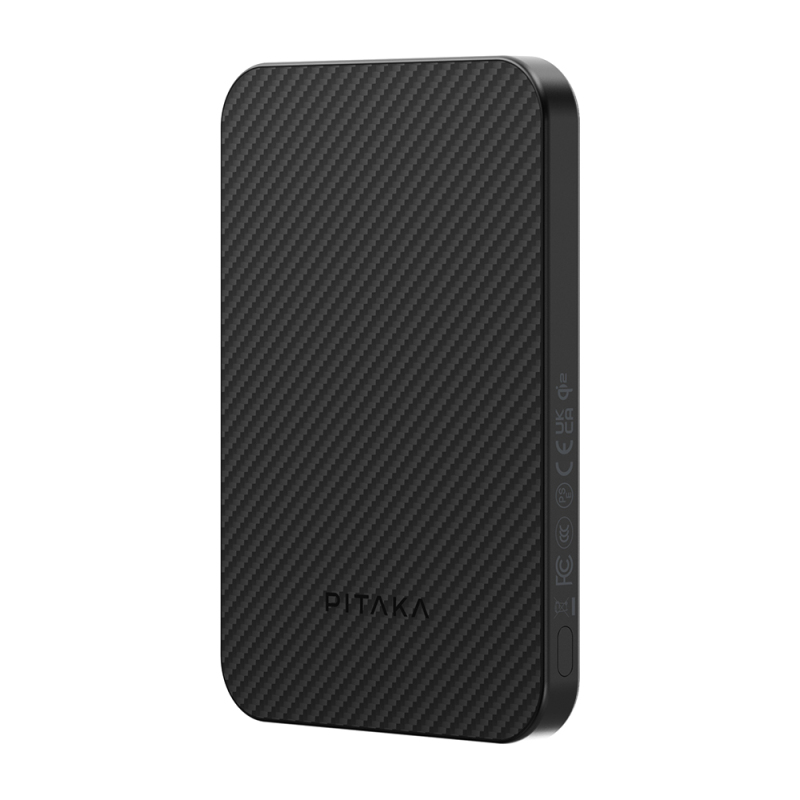 Pitaka Tactile Woven Qi2 Charging Technology Aramid Fiber M-Safe Powerbank 15W 5000mAh - 4