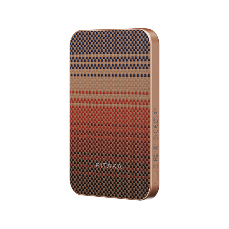 Pitaka Tactile Woven Qi2 Şarj Teknolojili Aramid Fiber M-Safe Powerbank 15W 5000mAh - 35