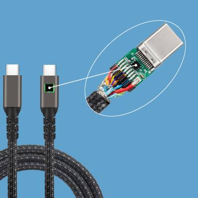 Qgeem 2nd Generation Type-C to Type-C USB3.2 PD Data Cable 100W 20Gbps 4K@60Hz 0.2 Meter - 5