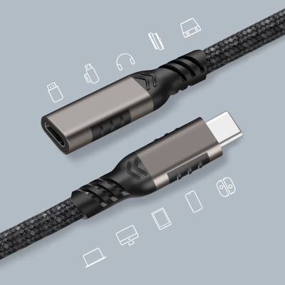 Qgeem Extension USB3.2 Type-C PD Extension Cable 100W 20Gbps 4K@60Hz 0.2 Meter - 11