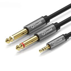 Qgeem QG-AU01 3.5mm To 6.35mm Aux Audio Cable 1M - 1