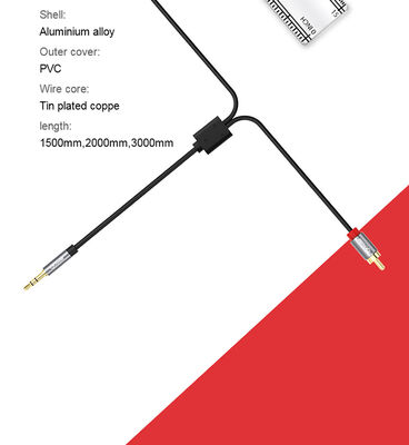 Qgeem QG-AU09 3.5mm To RCA Aux Audio Cable 5M - 6