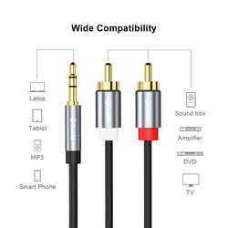 Qgeem QG-AU09 3.5mm To RCA Aux Audio Kablo 1.5M - 2