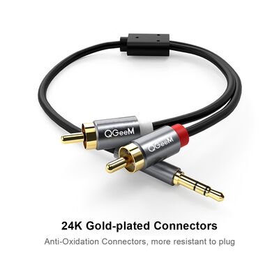 Qgeem QG-AU09 3.5mm To RCA Aux Audio Kablo 1.5M - 4