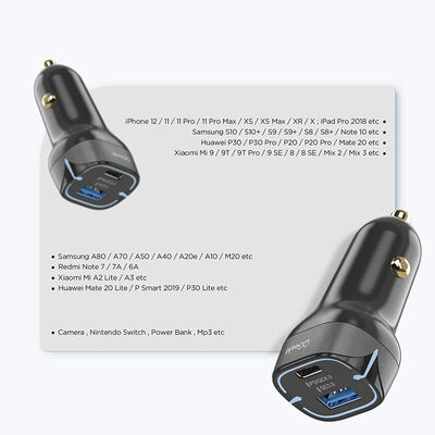 Qgeem QG-CHAP03 Usb - PD 52.5W Car Charger - 6