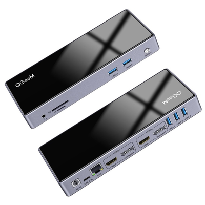 Qgeem QG-D6902 All in One Çoğaltıcı Type-C Hub Docking Station 4K-5K Displayport HDMI Destekli - 2
