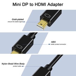 Qgeem QG-HD10 Mini Display Port To HDMI To Converter - 7