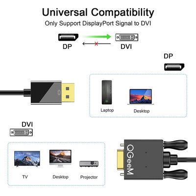 Qgeem QG-HD28 DVI To Display Port Kablo - 4
