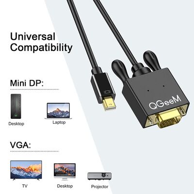 Qgeem QG-HD29 VGA To Mini Display Port Kablo - 4
