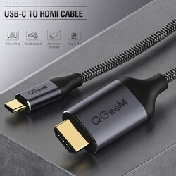 Qgeem QG-UA09 Type-C To HDMI Cable 3M - 5