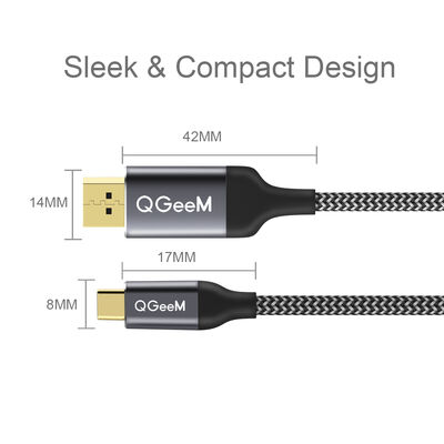 Qgeem QG-UA13 Type-C To Display Port Kablo
