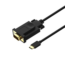 Qgeem QG-UA17 Type-C to VGA Adapter High Definition Converter Cable 1080p 60Hz 1.2 meters - 1