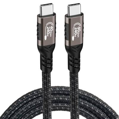 Qgeem QG01 Type-C to Type-C USB4 PD Data Cable 240W 40Gbps 8K@60Hz 0.2 Meter - 5