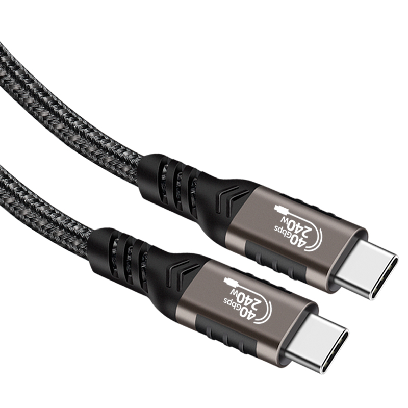 Qgeem QG01 Type-C to Type-C USB4 PD Data Cable 240W 40Gbps 8K@60Hz 0.2 Meter - 6