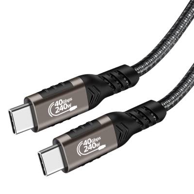 Qgeem QG01 Type-C to Type-C USB4 PD Data Cable 240W 40Gbps 8K@60Hz 0.2 Meter - 7