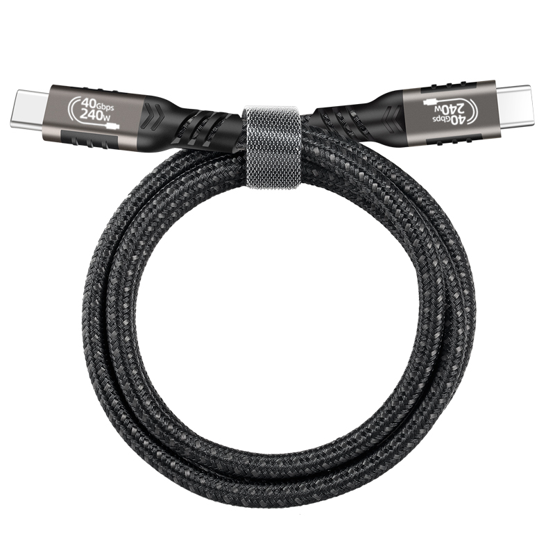 Qgeem QG01 Type-C to Type-C USB4 PD Data Cable 240W 40Gbps 8K@60Hz 0.5 Meter - 8