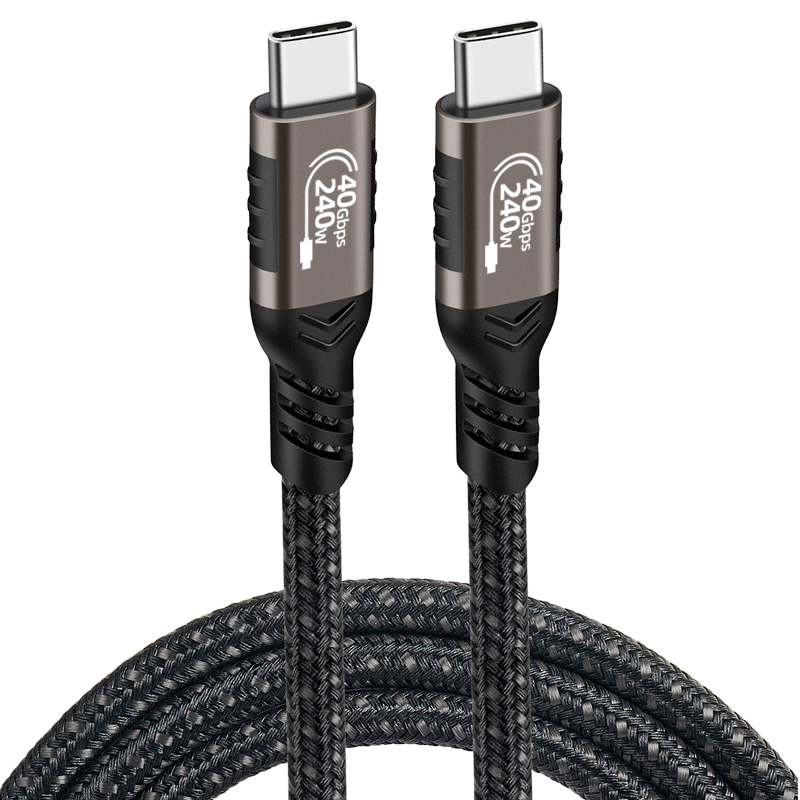 Qgeem QG01 Type-C to Type-C USB4 PD Data Cable 240W 40Gbps 8K@60Hz 0.5 Meter - 5