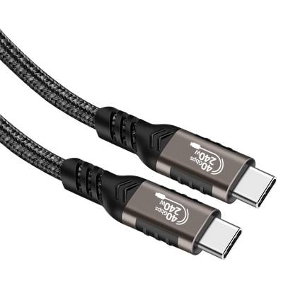 Qgeem QG01 Type-C to Type-C USB4 PD Data Cable 240W 40Gbps 8K@60Hz 0.5 Meter - 6